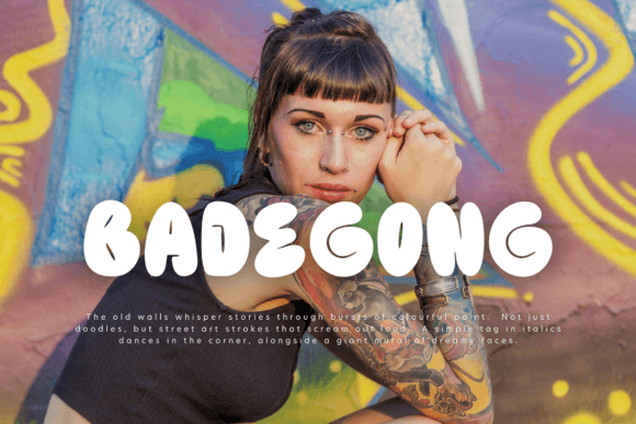 Badegong: The Quirky Display Font for Engaging Editorial Design