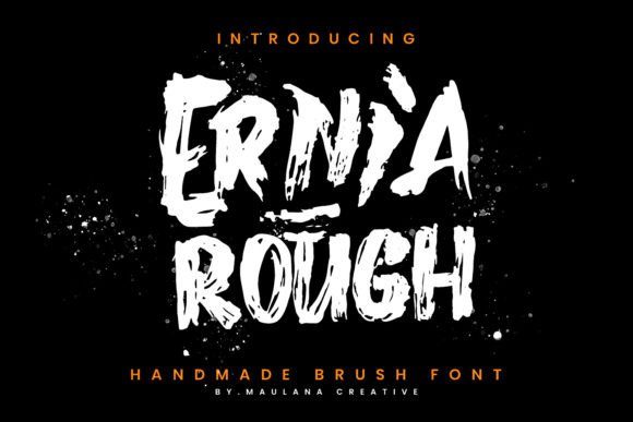 Ernia: A Rough Handmade Brush Font for Authentic Branding