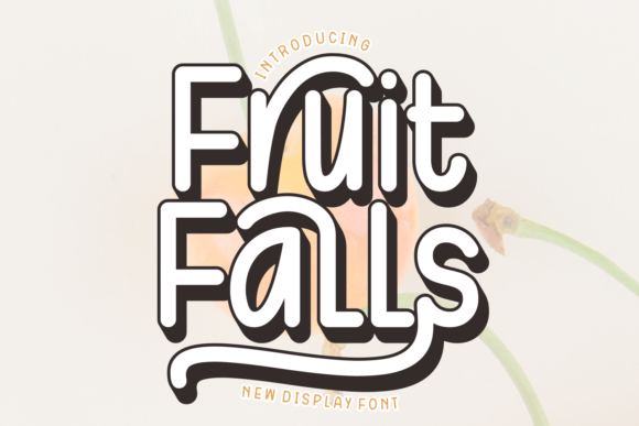 Fruit Falls: A Playful Display Font for Summer Designs