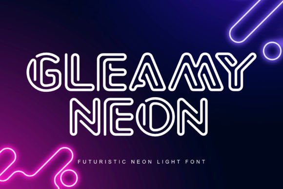 Gleamy Neon: A Futuristic Display Font for Modern Editorial Design