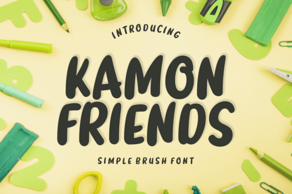 Kamon Friends: The Handmade Brush Typeface for Modern Web Design