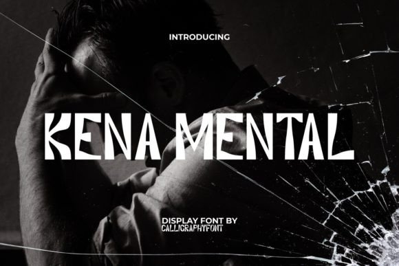 Kena Mental: A Unique Irregular Block Display Font for Makers