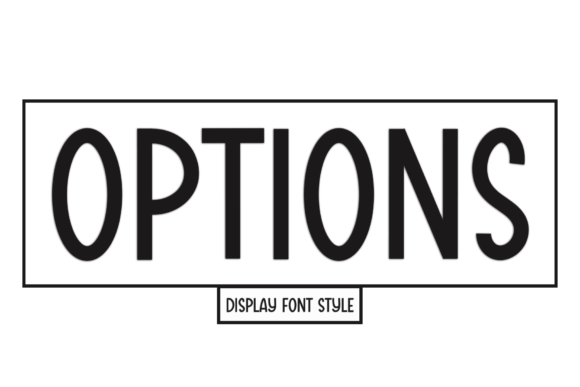 Options: A Festive Display Font for Holiday Designs