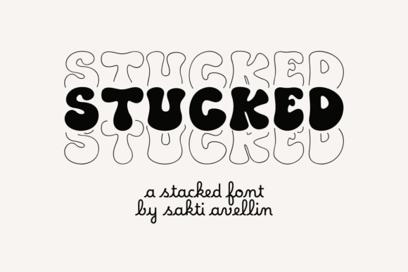 Stucked: The Retro Display Font for Handmade Creations
